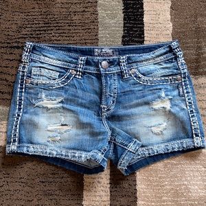 “Silver” Jean Shorts